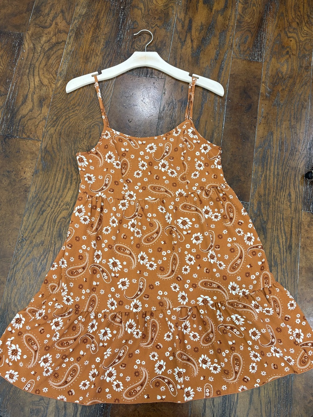 Altar'd State Rust Orange Paisley Floral Sundress